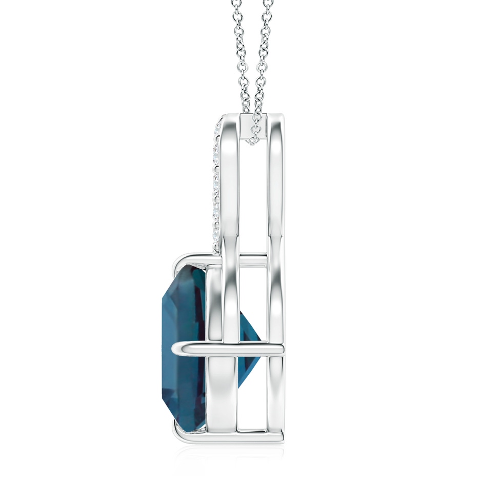 9mm Labgrown Claw-Set Lab-Grown Alexandrite Infinity Pendant with Diamonds in P950 Platinum side 199