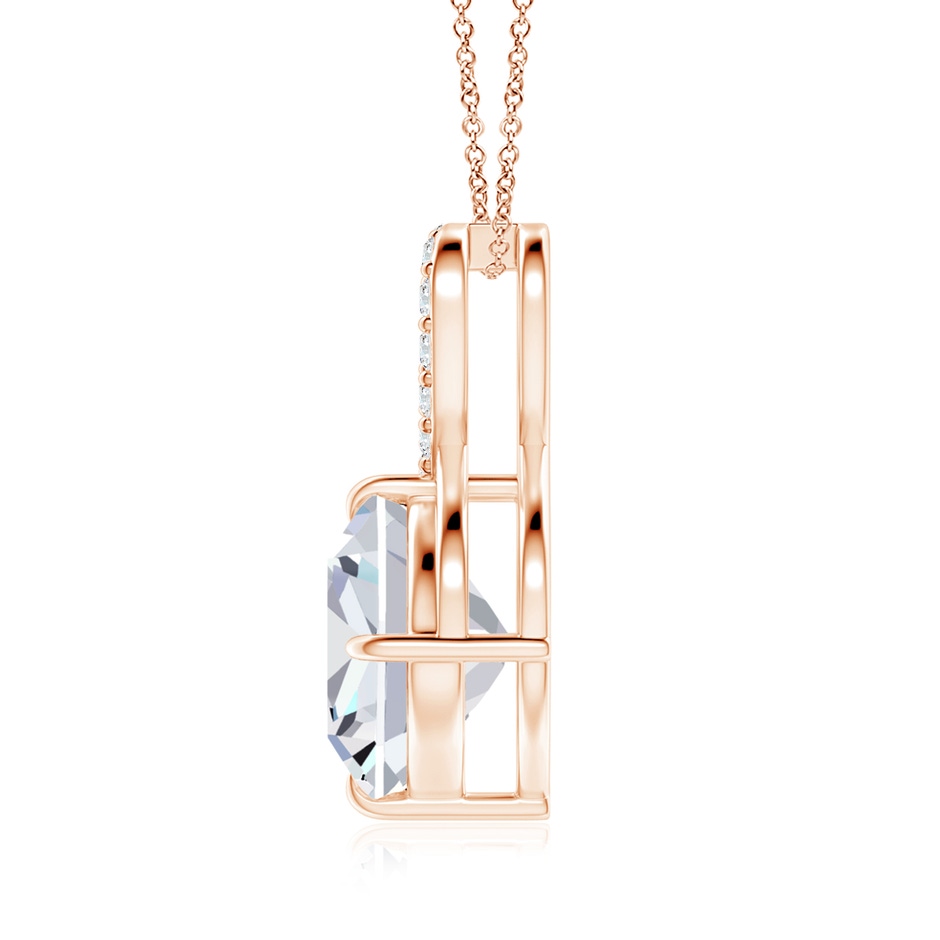 8.9mm FGVS Lab-Grown Claw-Set Diamond Infinity Pendant with Diamond Accents in Rose Gold side 199