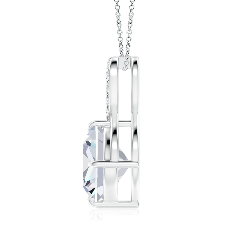 8.9mm FGVS Lab-Grown Claw-Set Diamond Infinity Pendant with Diamond Accents in S999 Silver side 199