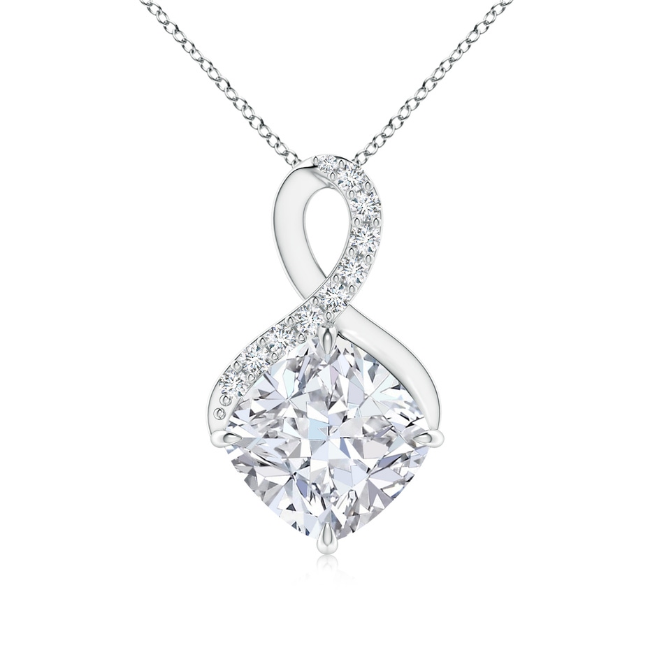 8mm FGVS Lab-Grown Claw-Set Diamond Infinity Pendant with Diamond Accents in P950 Platinum 