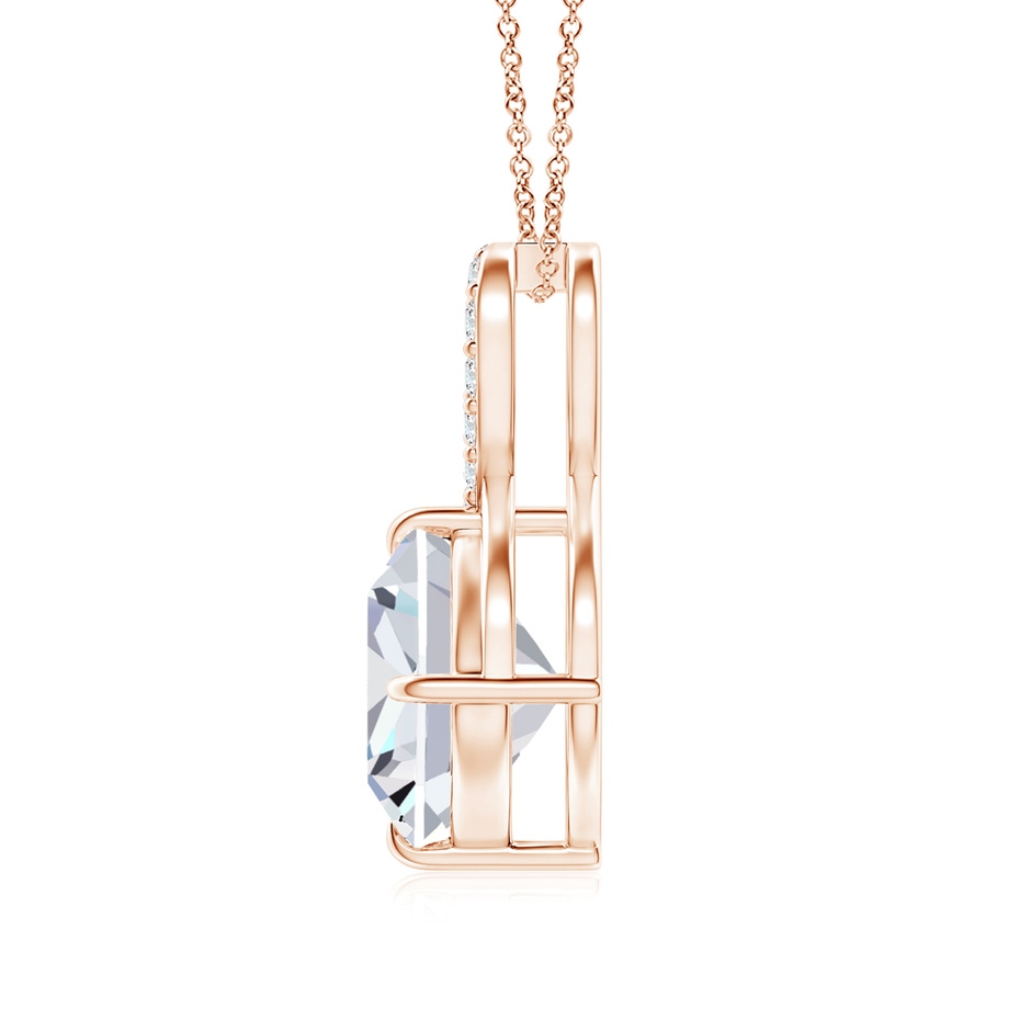 8mm FGVS Lab-Grown Claw-Set Diamond Infinity Pendant with Diamond Accents in Rose Gold side 199