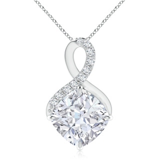 9.4mm FGVS Lab-Grown Claw-Set Diamond Infinity Pendant with Diamond Accents in P950 Platinum