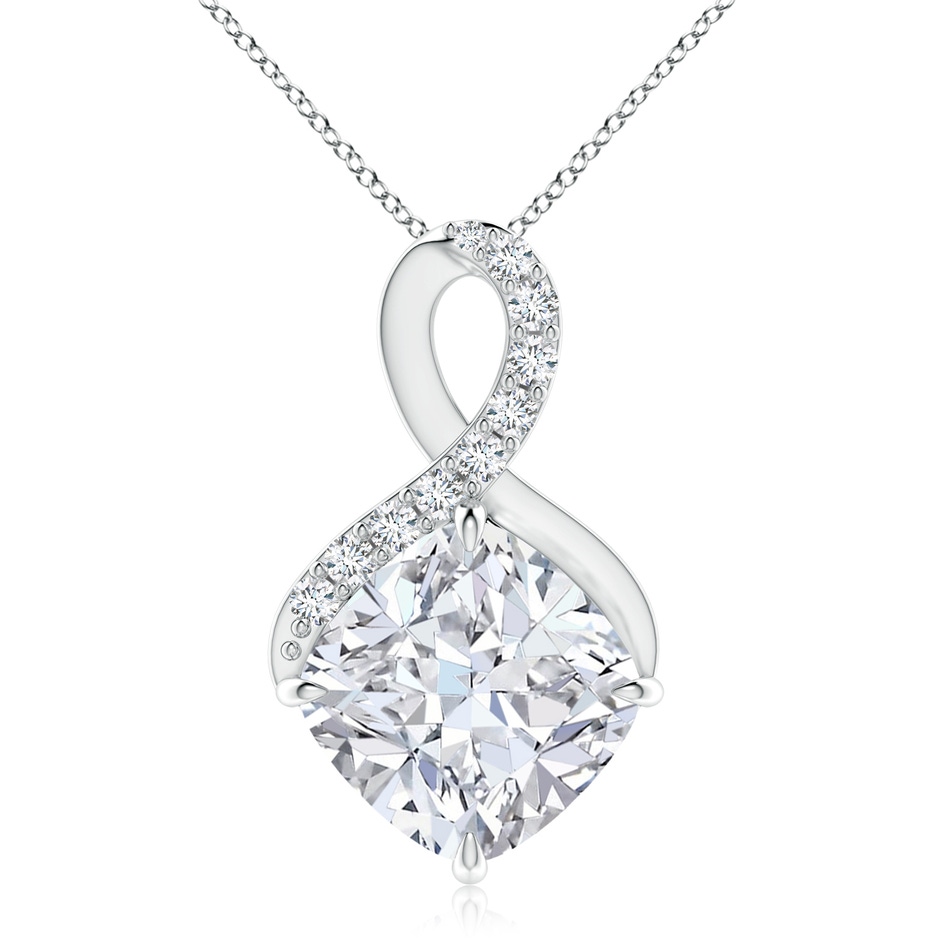 9.4mm FGVS Lab-Grown Claw-Set Diamond Infinity Pendant with Diamond Accents in P950 Platinum 