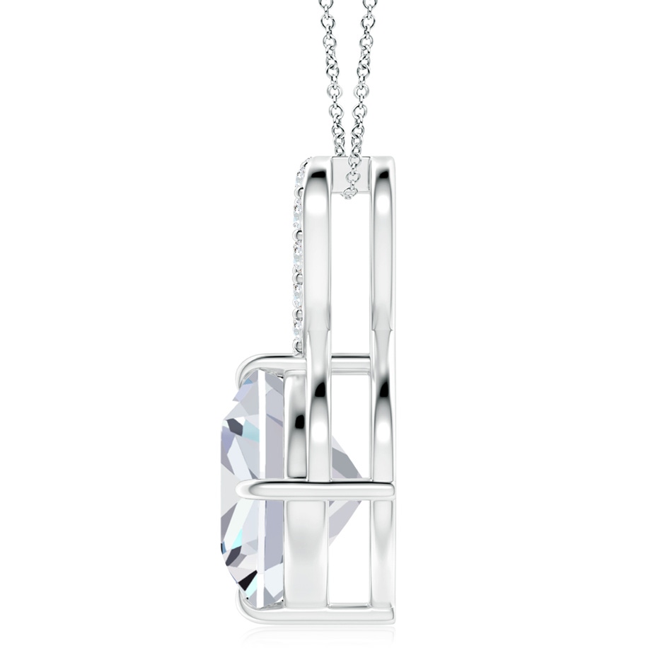 9.4mm FGVS Lab-Grown Claw-Set Diamond Infinity Pendant with Diamond Accents in P950 Platinum side 199