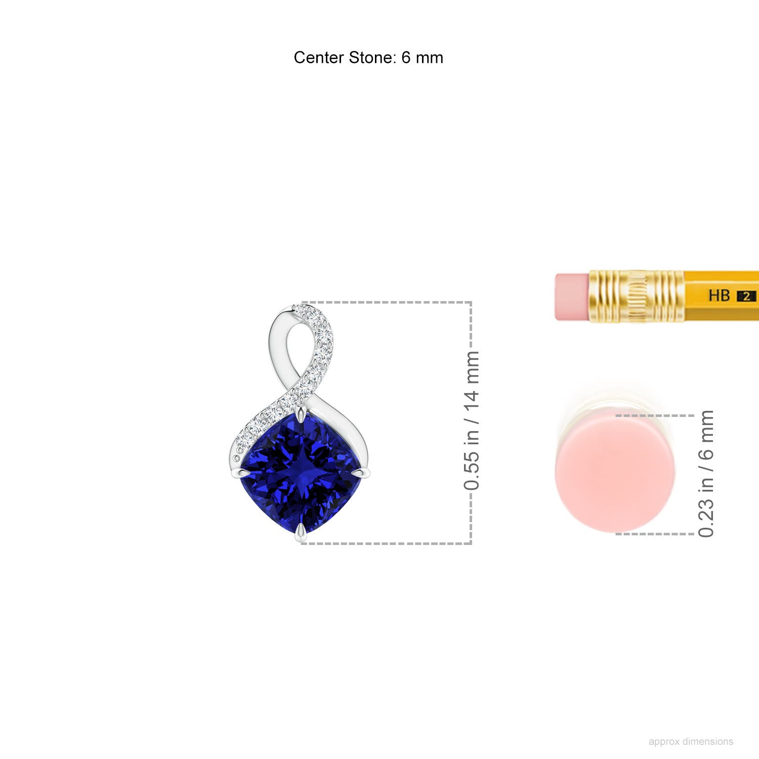 Premium - Lab-Grown Blue Sapphire / 1.05 CT / 14 KT White Gold