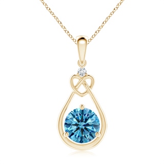 Round Fancy Intense, VS Lab Grown Blue Diamond
