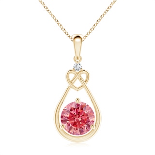 Round Fancy Intense, VS Lab Grown Pink Diamond