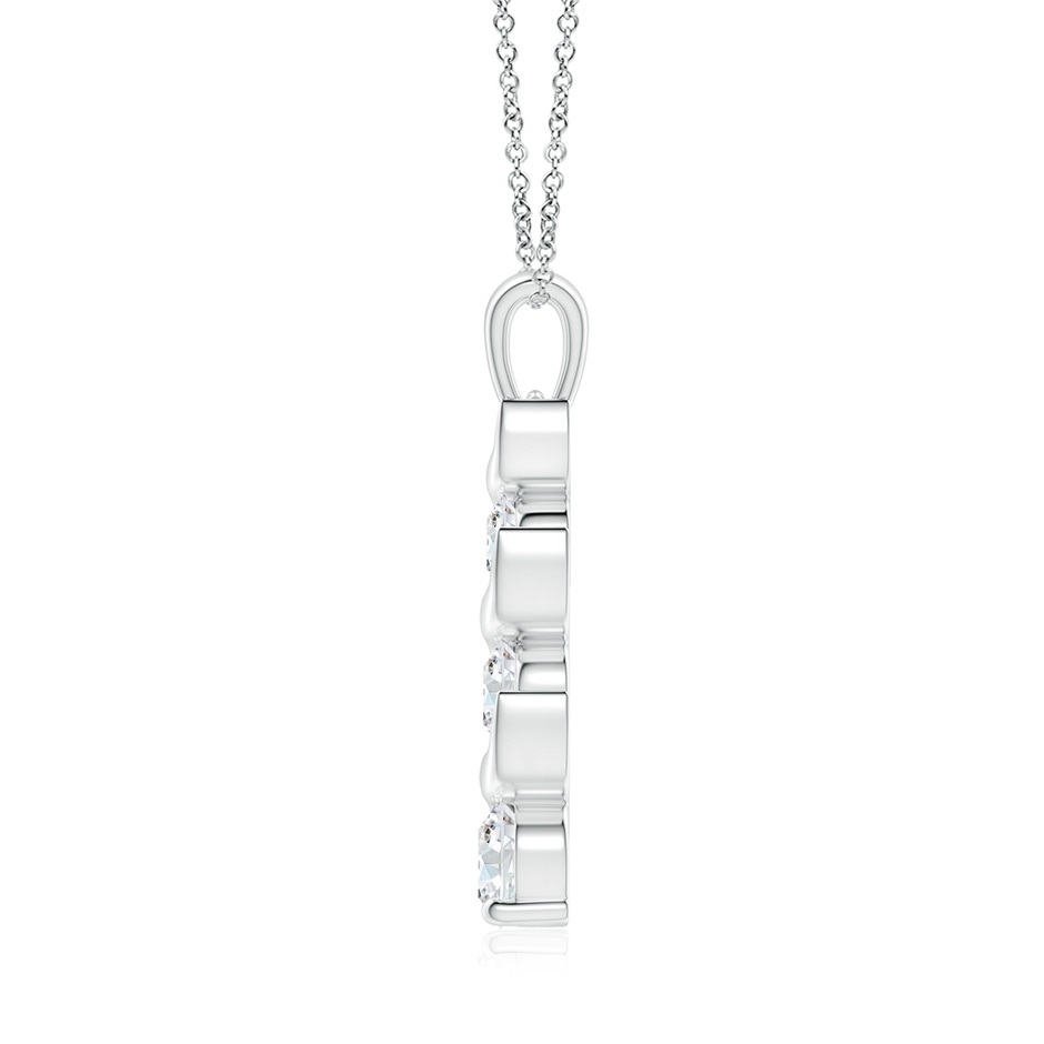 6.4mm FGVS Lab-Grown Channel-Set Round Diamond Three Stone Journey Pendant in White Gold side 199
