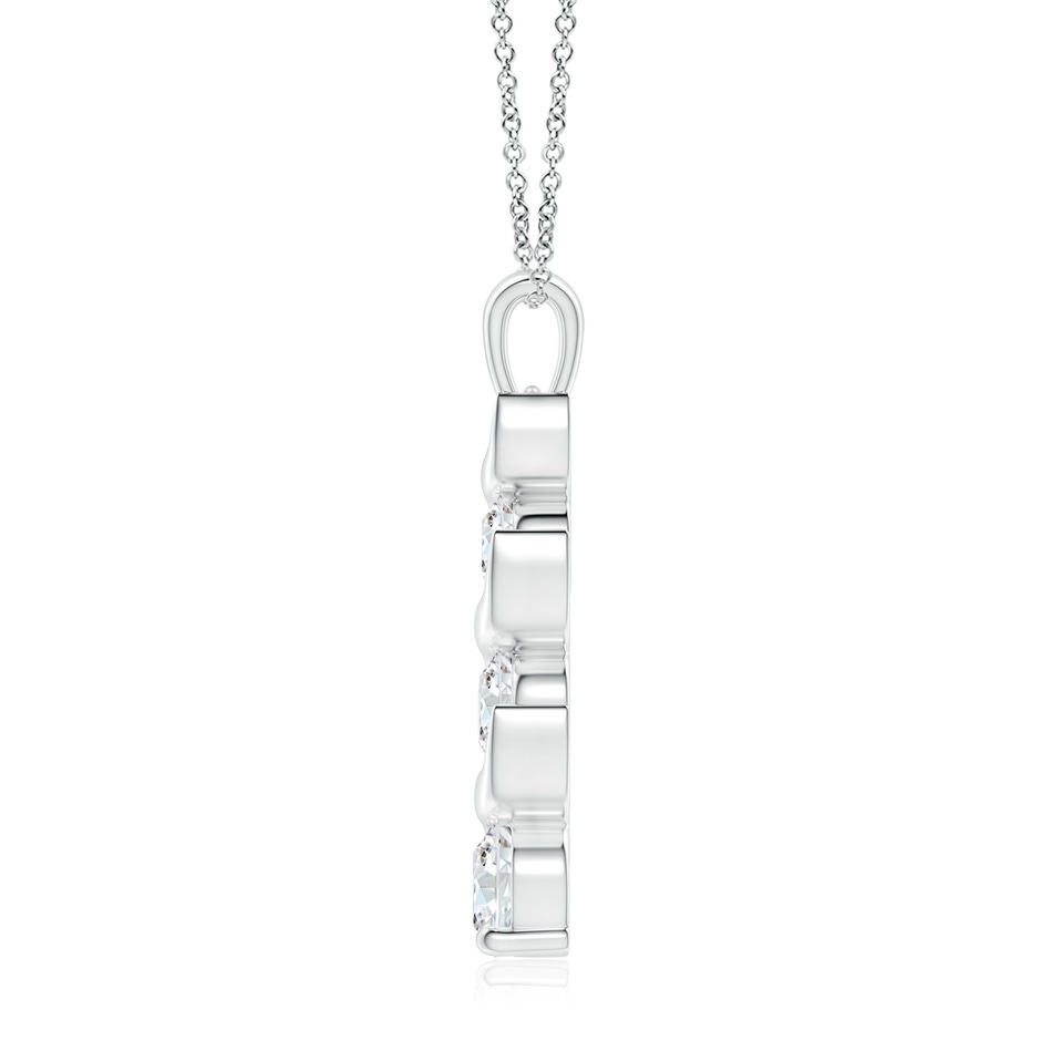 7.4mm FGVS Lab-Grown Channel-Set Round Diamond Three Stone Journey Pendant in White Gold side 199