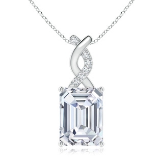 10x7.5mm FGVS Lab-Grown Diamond Pendant with Entwined Bale in P950 Platinum