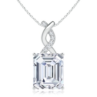10x8.5mm FGVS Lab-Grown Diamond Pendant with Entwined Bale in P950 Platinum