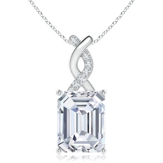 11x8.5mm FGVS Lab-Grown Diamond Pendant with Entwined Bale in P950 Platinum