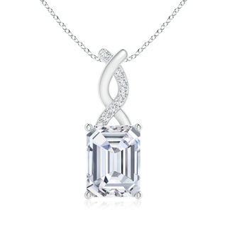 8x6mm FGVS Lab-Grown Diamond Pendant with Entwined Bale in P950 Platinum