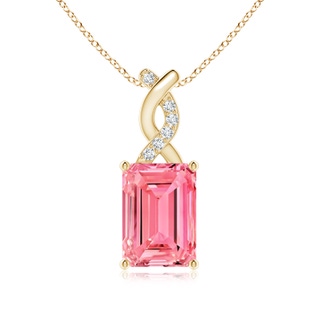 Emerald Cut Fancy Intense, VS Lab Grown Pink Diamond