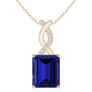 Emerald Cut Lab-Grown Lab Grown Blue Sapphire