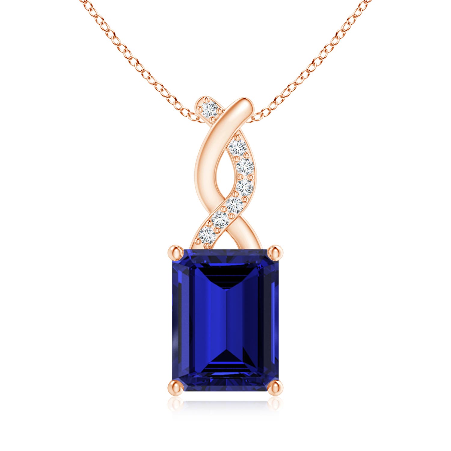 Premium - Lab-Grown Blue Sapphire / 1.69 CT / 14 KT Rose Gold