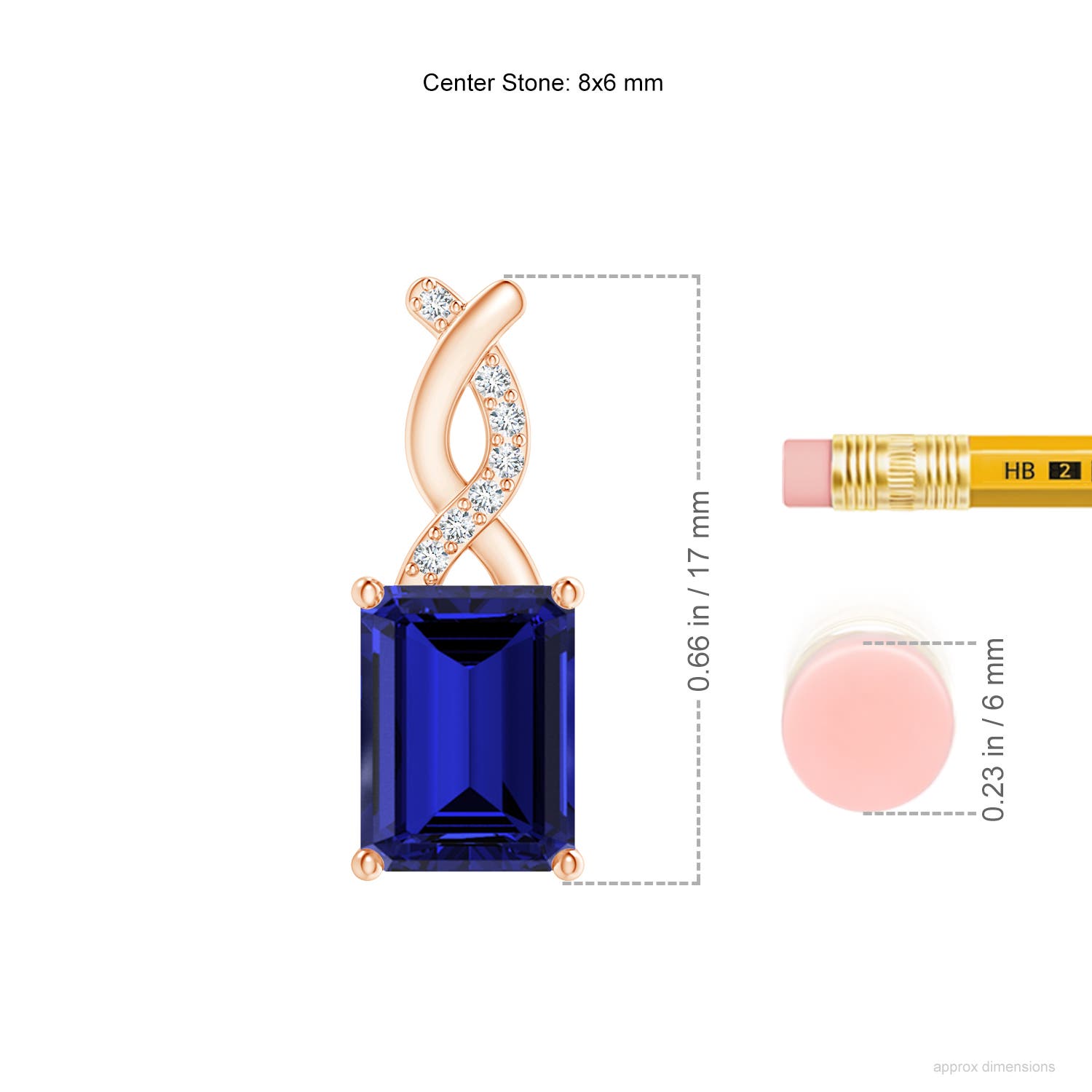 Premium - Lab-Grown Blue Sapphire / 1.69 CT / 14 KT Rose Gold