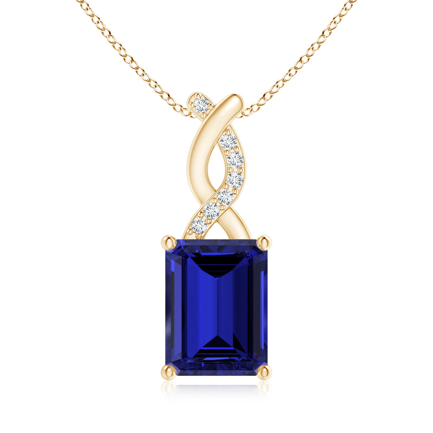 Premium - Lab-Grown Blue Sapphire / 1.69 CT / 14 KT Yellow Gold