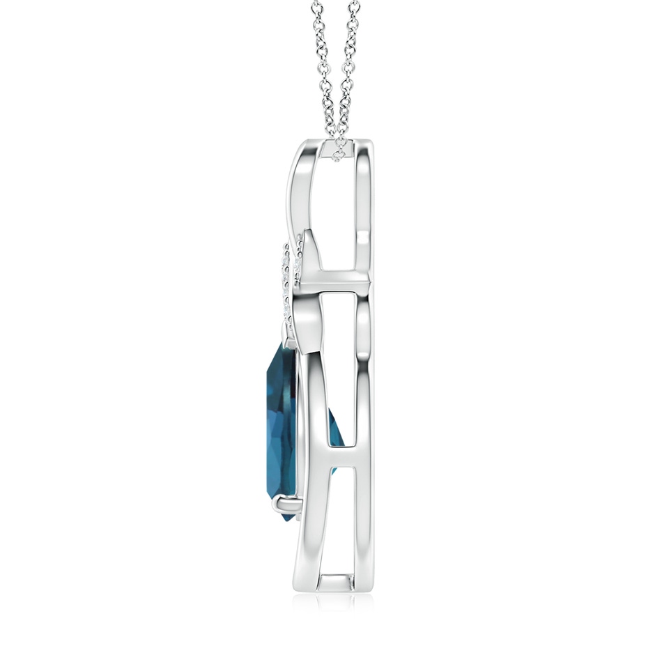 10x8mm Labgrown Lab-Grown Alexandrite Infinity Pendant with Diamond 'X' Motif in 18K White Gold side 199