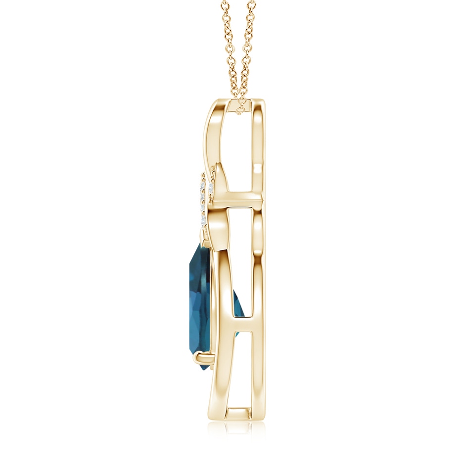 10x8mm Labgrown Lab-Grown Alexandrite Infinity Pendant with Diamond 'X' Motif in Yellow Gold side 199