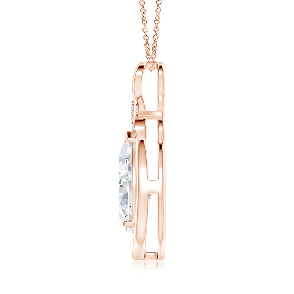 12x8mm FGVS Lab-Grown Diamond Infinity Pendant with X Motif in Rose Gold - side 199
