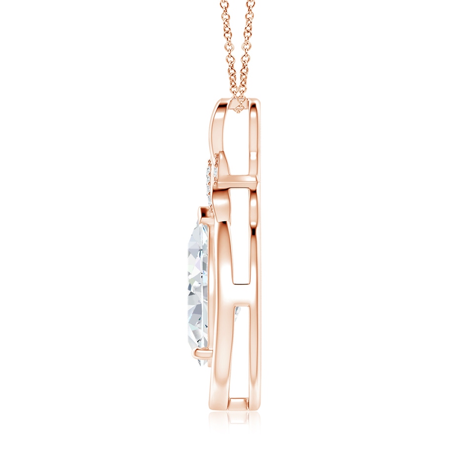 12x8mm FGVS Lab-Grown Diamond Infinity Pendant with X Motif in Rose Gold side 199