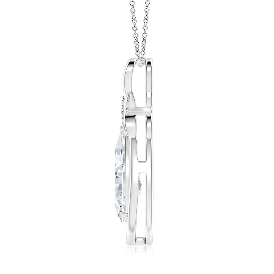 14x8mm FGVS Lab-Grown Diamond Infinity Pendant with X Motif in S999 Silver side 199