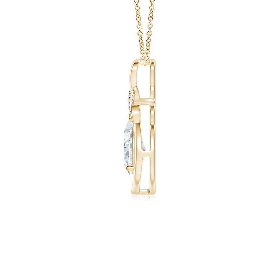 7x5mm FGVS Lab-Grown Diamond Infinity Pendant with X Motif in Yellow Gold side 199