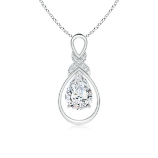 8x5mm FGVS Lab-Grown Diamond Infinity Pendant with X Motif in S999 Silver