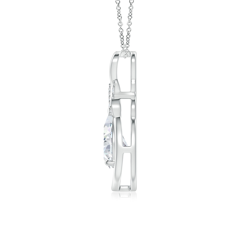 8x5mm FGVS Lab-Grown Diamond Infinity Pendant with X Motif in White Gold - side 199