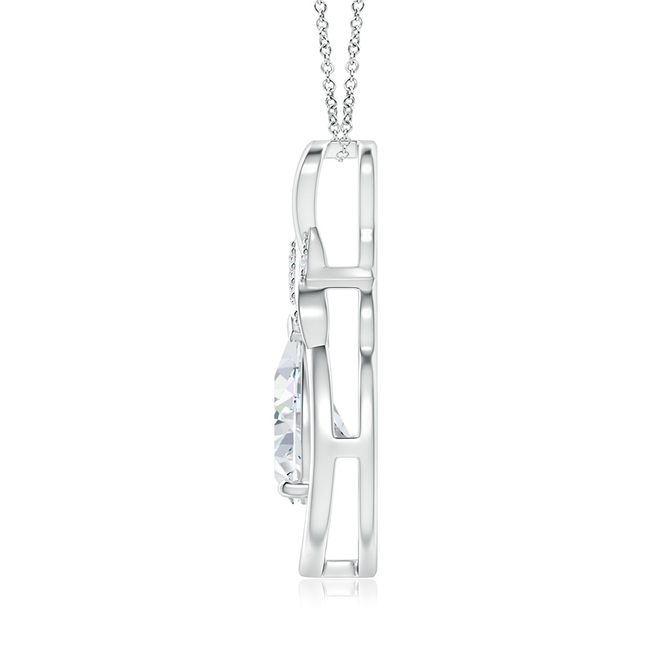 9x7mm FGVS Lab-Grown Diamond Infinity Pendant with X Motif in White Gold side 199