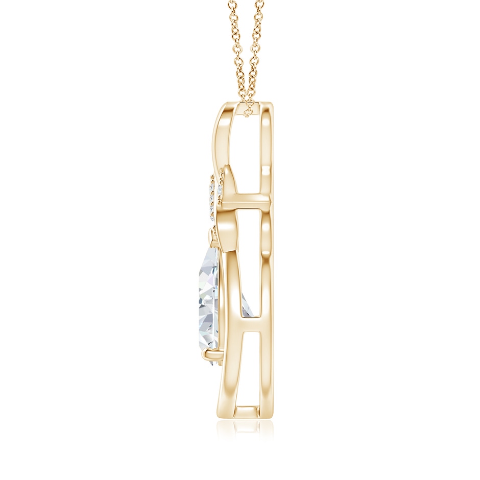 9x7mm FGVS Lab-Grown Diamond Infinity Pendant with X Motif in Yellow Gold side 199