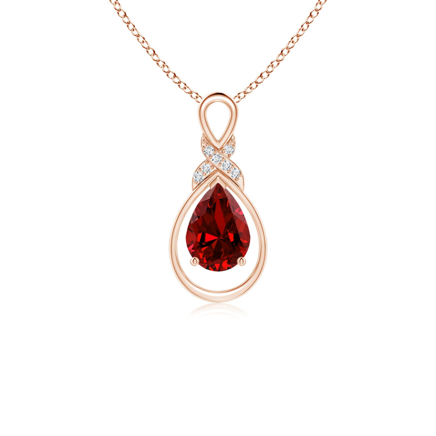 Premium - Lab-Grown Ruby / 0.82 CT / 14 KT Rose Gold