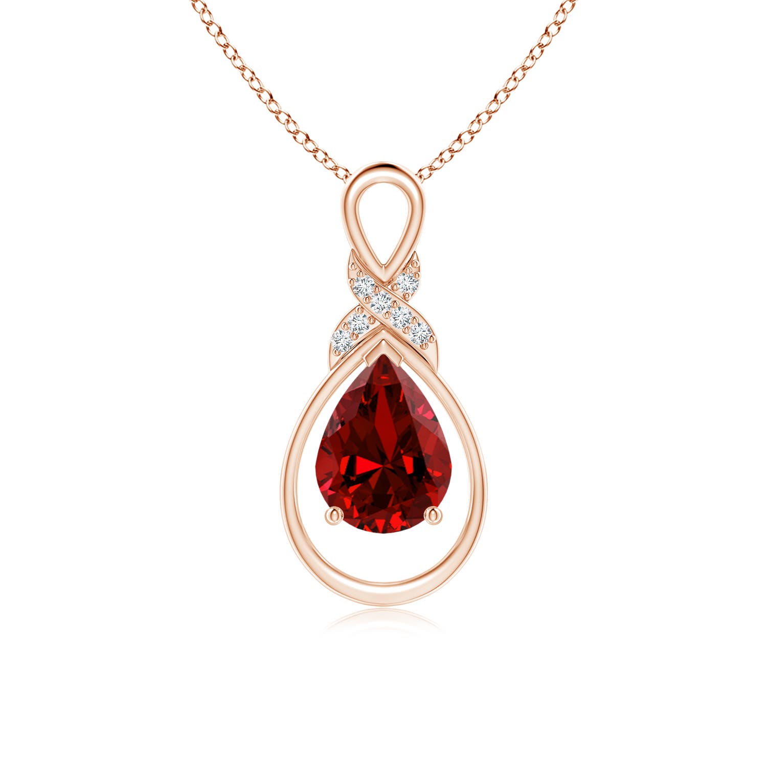 Premium - Lab-Grown Ruby / 1.19 CT / 14 KT Rose Gold