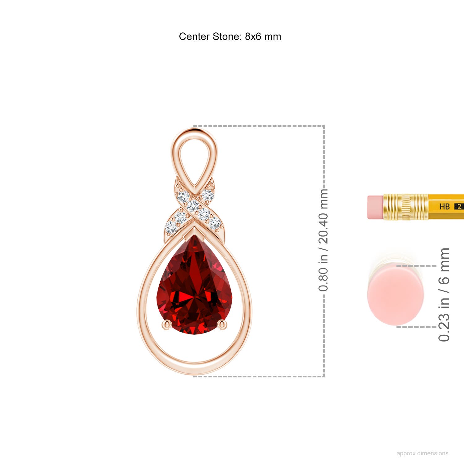 Premium - Lab-Grown Ruby / 1.19 CT / 14 KT Rose Gold