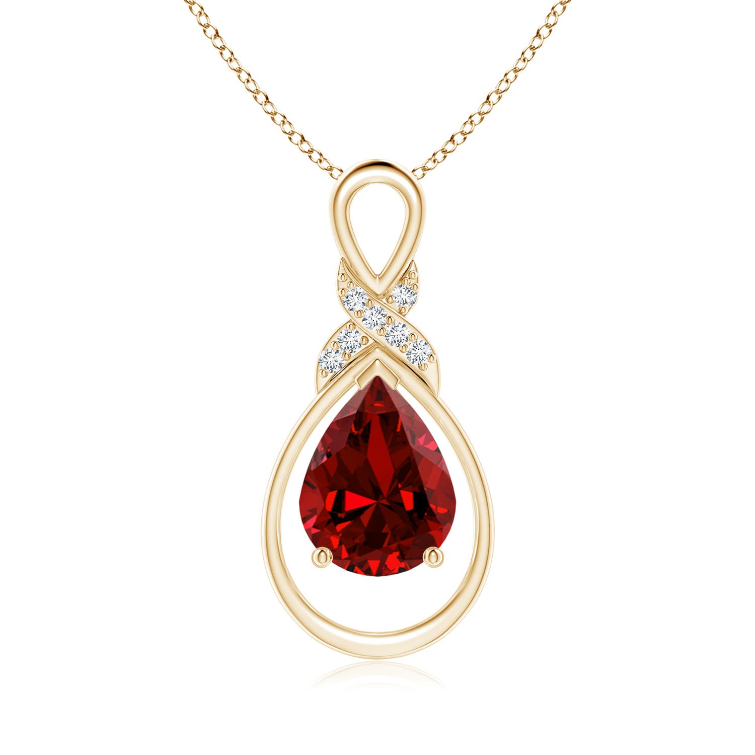 Premium - Lab-Grown Ruby / 1.94 CT / 14 KT Yellow Gold