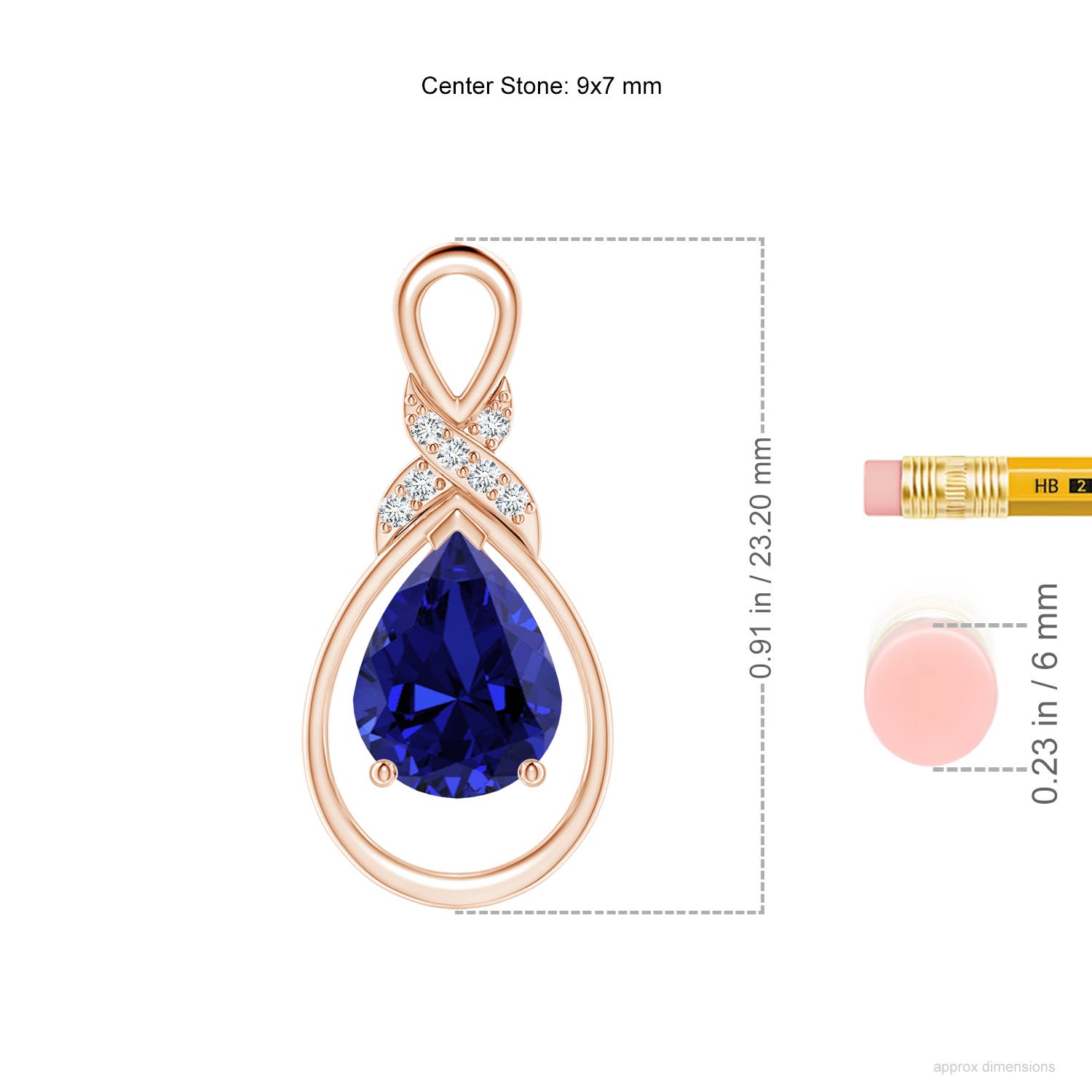 Premium - Lab-Grown Blue Sapphire / 1.79 CT / 14 KT Rose Gold