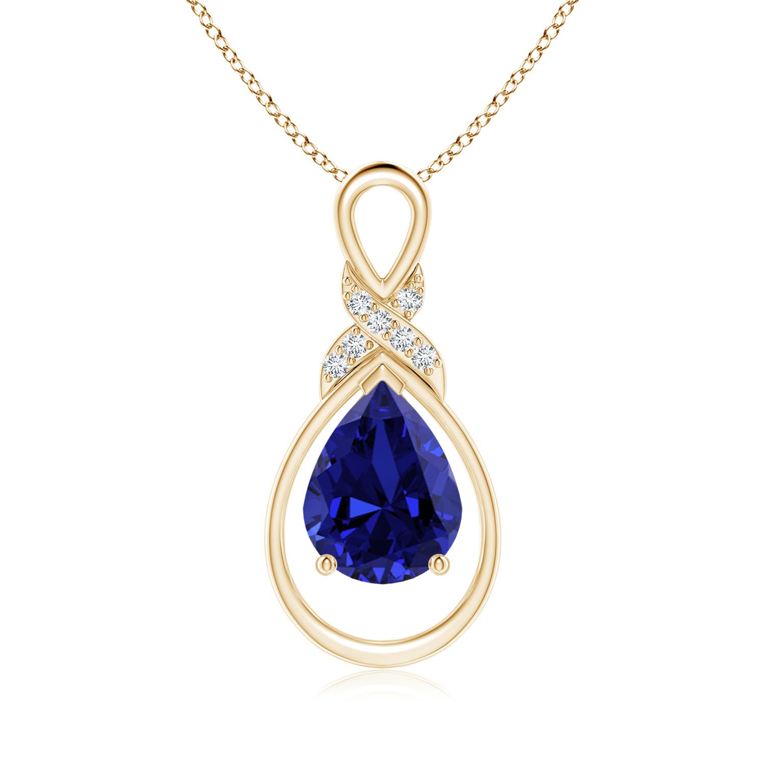 Premium - Lab-Grown Blue Sapphire / 1.79 CT / 14 KT Yellow Gold