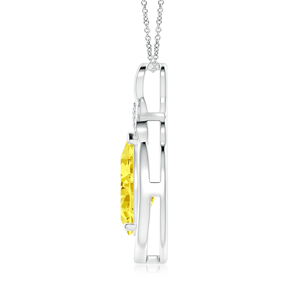 12x8mm Labgrown Lab-Grown Fancy Intense Yellow Diamond Infinity Pendant with 'X' Motif in White Gold - side 199