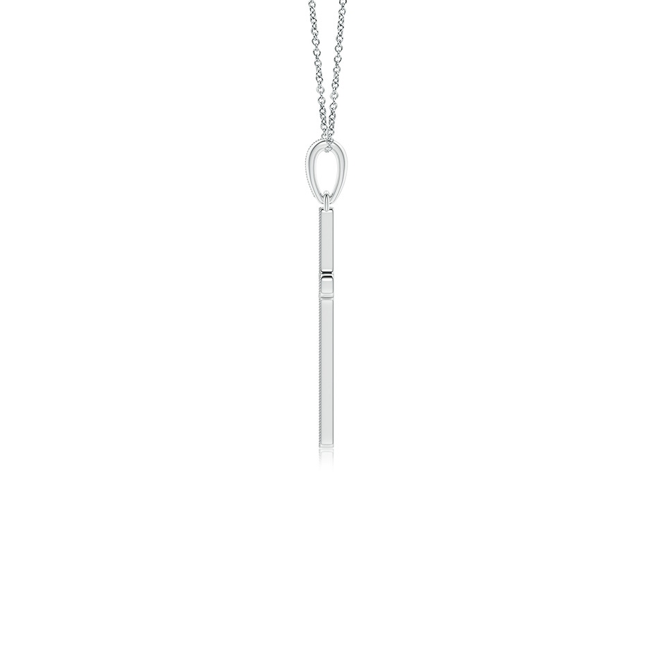 2.5mm FGVS Lab-Grown Milgrain-Edged Diamond Latin Cross Pendant in White Gold side 199