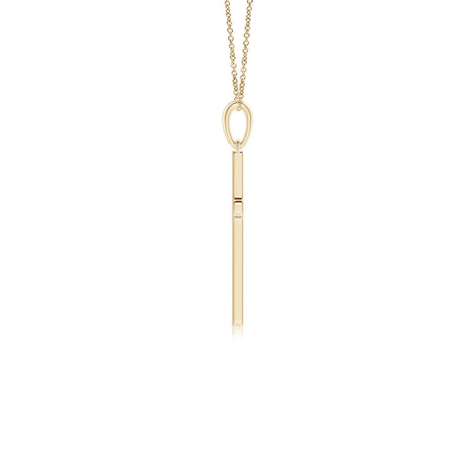 2.5mm FGVS Lab-Grown Milgrain-Edged Diamond Latin Cross Pendant in Yellow Gold side 199