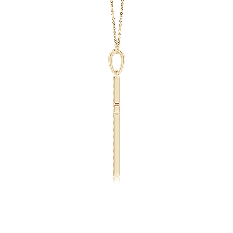 2.8mm FGVS Lab-Grown Milgrain-Edged Diamond Latin Cross Pendant in Yellow Gold side 199