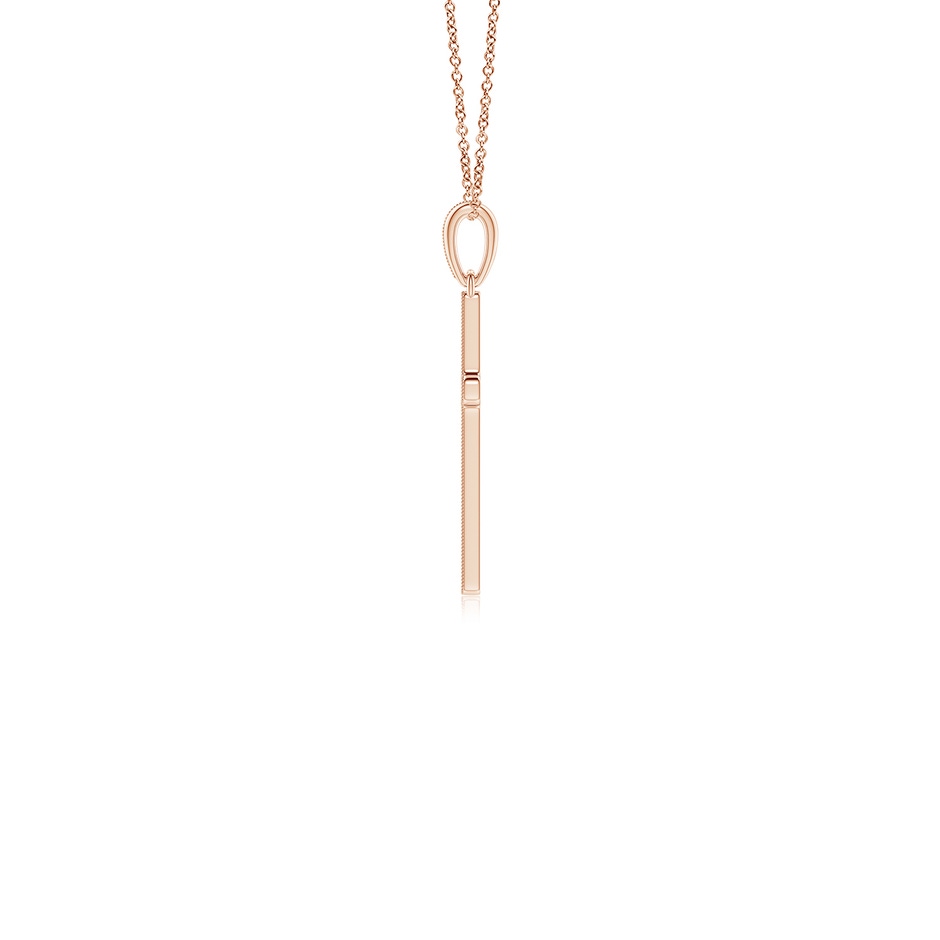 2mm FGVS Lab-Grown Milgrain-Edged Diamond Latin Cross Pendant in Rose Gold side 199
