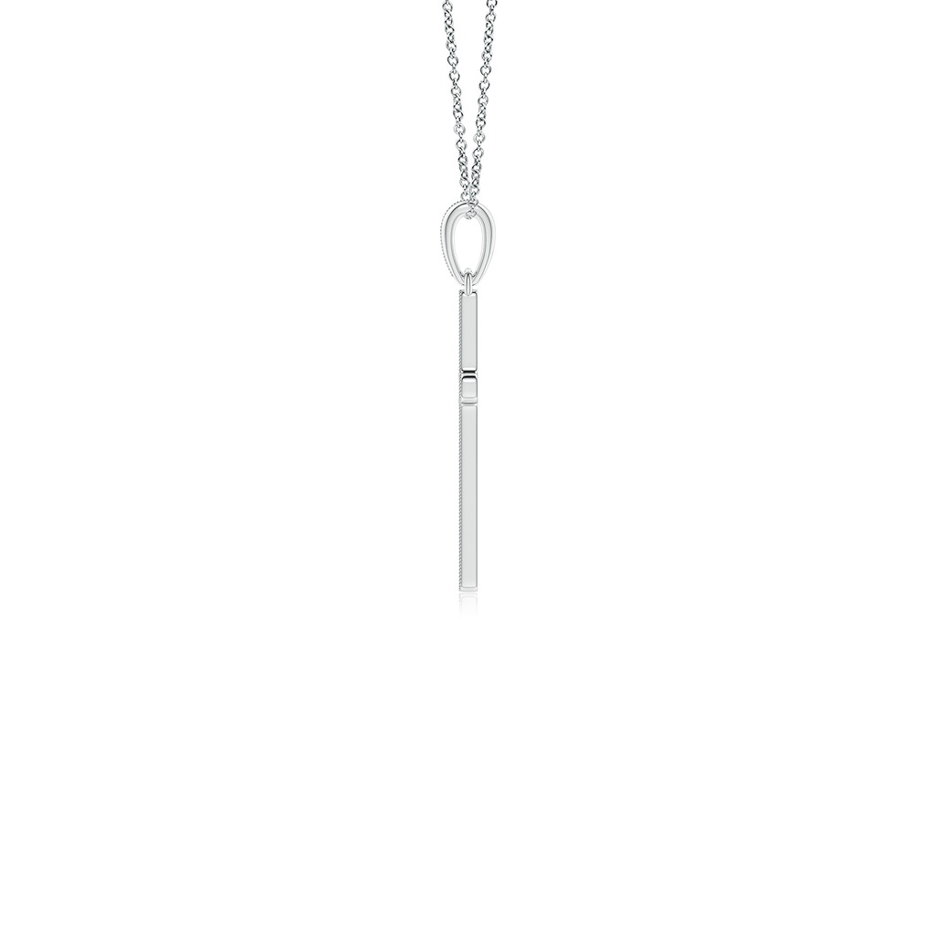 2mm FGVS Lab-Grown Milgrain-Edged Diamond Latin Cross Pendant in White Gold - side 199