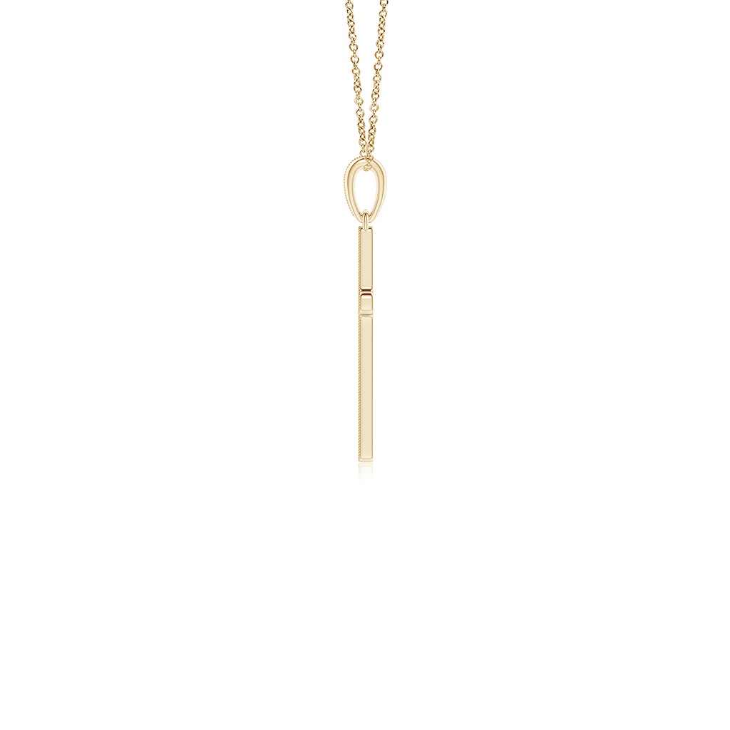 2mm FGVS Lab-Grown Milgrain-Edged Diamond Latin Cross Pendant in Yellow Gold - side 199