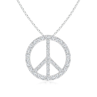 1.9mm FGVS Lab-Grown Prong-Set Diamond Peace Sign Pendant in White Gold