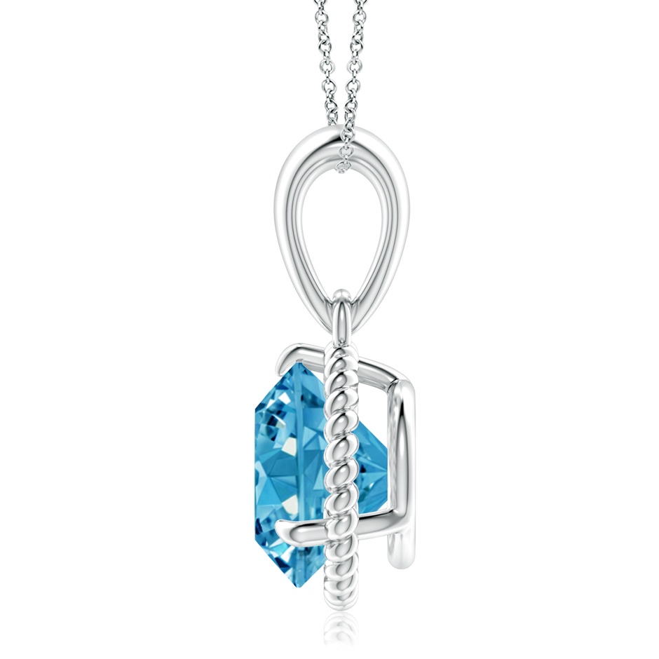 9.2mm Labgrown Rope-Framed Claw-Set Lab-Grown Fancy Intense Blue Diamond Solitaire Pendant in P950 Platinum side 199