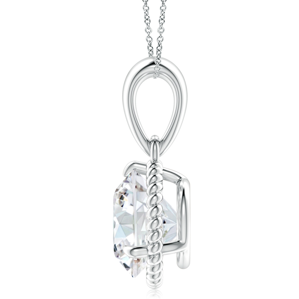 10.1mm FGVS Lab-Grown Rope-Framed Claw-Set Diamond Solitaire Pendant in P950 Platinum - side 199