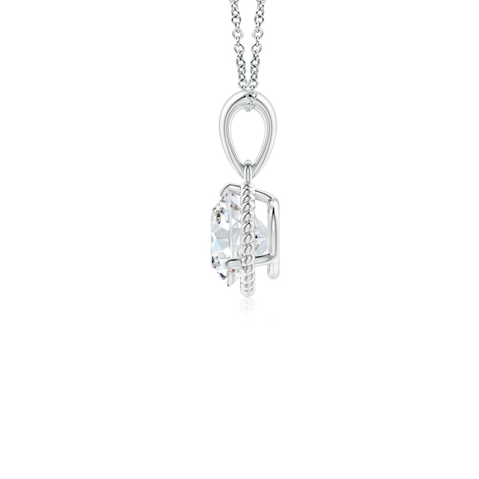 5.1mm FGVS Lab-Grown Rope-Framed Claw-Set Diamond Solitaire Pendant in S999 Silver side 199