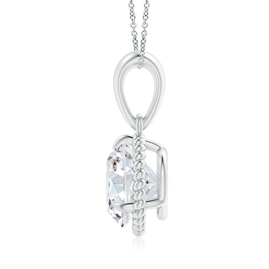 8.1mm FGVS Lab-Grown Rope-Framed Claw-Set Diamond Solitaire Pendant in S999 Silver side 199